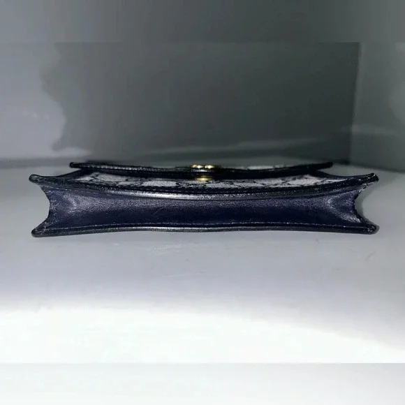 Gucci Web Navy Sherry Line GG Coated Canvas Clutch - Picture 13 of 13